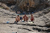 Cap Corse, Westküste, Badeplatz bei Marine di Negru (Eva, Ralf, Andi).JPG